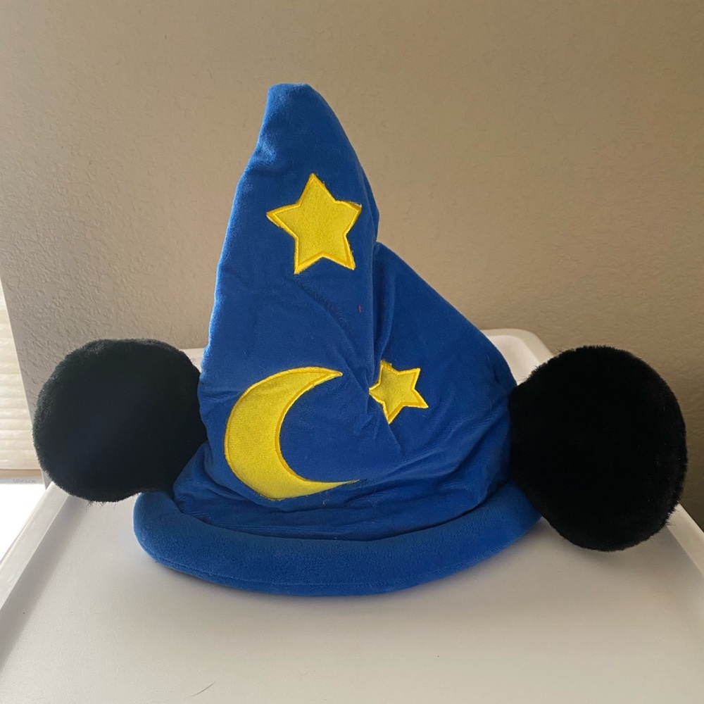 plush Mickey Mouse HAT Disneyland Paris Childs Sorcerer cap Cute